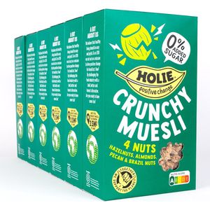 Holie Crunchy Muesli 4 Nuts - Ontbijtgranen - 400g x6