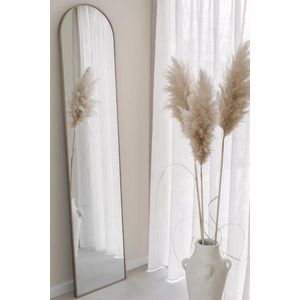 Nordic Style® Boogspiegel 180x40cm | Greige | Scandinavische Spiegels | Halfrond | Pas spiegel | Staande spiegel | Kleedkamer spiegel