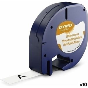 Laminated Tape for Labelling Machines Dymo 18769 12 mm x 2 m Black White Textile (10Units)