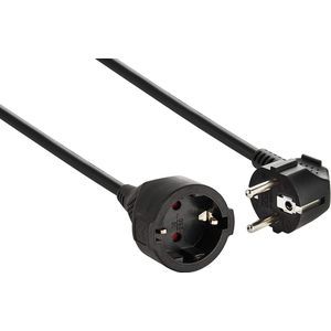 Verlengkabel met Kinderbeveiliging - 5m Kabel voor Binnengebruik, IP20, Zwart