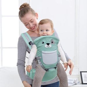 Ergonomische Draagzak voor Baby & Peuter – Ijsbeer Groen – Buikdrager en Rugdrager – Draagzak tegen Rugklachten – Kind Seat Carrier