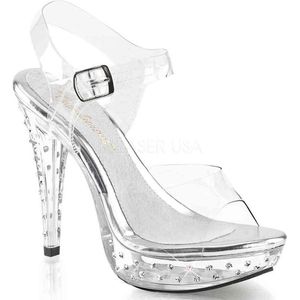 Fabulicious - COCKTAIL-508SDT Sandaal met enkelband - US 8 - 38 Shoes - Wit