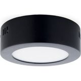 Groenovatie LED Paneel Plafondlamp 6W - Rond - ⌀ 12 cm - Opbouw - Zwart