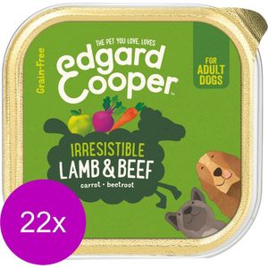 Edgard & Cooper Lam & Rund Kuipje - Voor volwassen honden - Hondenvoer - 22 x 150 g