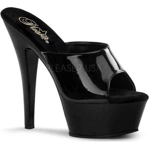 Pleaser - KISS-201 Muiltjes - Paaldans schoenen - 41 Shoes - Zwart