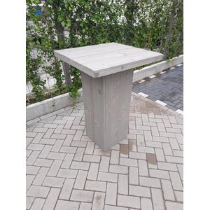 Sta tafel 76x76cm van Grey Wash steigerhout