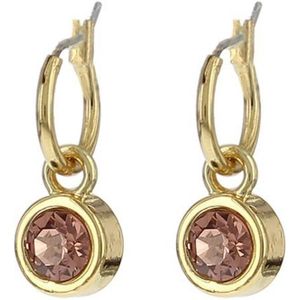 BIBA 80313 Oorhangers goud Blush Roze