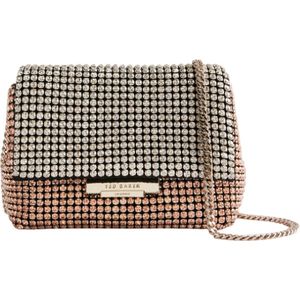 Ted Baker Schoudertas Avondtas Gliters Crystal Mini Crossbody Bag Gold - Col Zilverkleurig