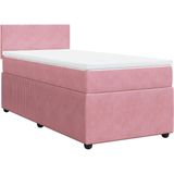 vidaXL - Boxspring - met - matras - fluweel - rozex200 - cm