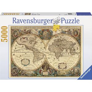 Antieke Wereldkaart Puzzel (5000 Stukjes)