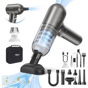 4-in-1 Auto Stofzuiger 18Kpa Draadloze Handstofzuiger met Luchtdruk, 3 Snelheden, HEPA Filter - Grijs