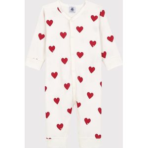 Petit Bateau Slaappakje zonder voetjes met hartjesprint in katoen voor baby's Meisjes Boxpak - Rood - Maat 92/98