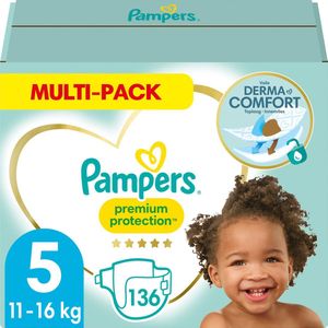 Pampers Premium Protection Luiers - Maat 5 (11-16 kg) - 136 stuks - Multi-Pack