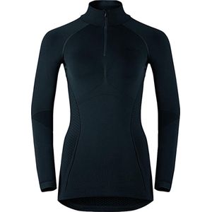 Odlo - Performance Warm Sports Underwear Col Longsleeve - Zwart Ondershirt Dames - XS - Zwart
