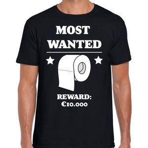 Most wanted toilet papier reward 10.000 euro voor heren - fun / tekst shirt S