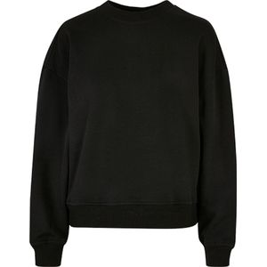 Ladies Oversized Crewneck Sweater met ronde hals Black - 5XL