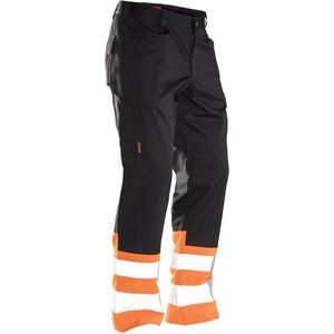 Jobman 2314 Hi-Vis Service Trousers 65231420 - Zwart/Oranje - C58