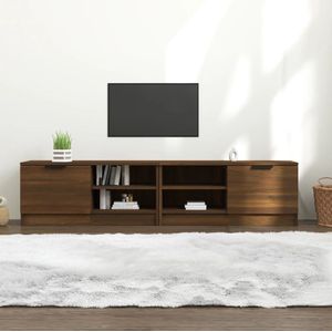 The Living Store tv-meubel - Serie- Trendy - Productgroep- Tv-meubels - Afmeting- 80x35x36.5cm - Kenmerk- Bruineiken