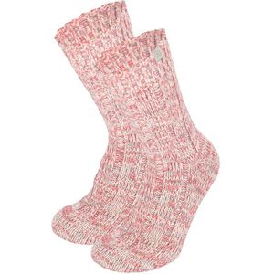 Apollo - Huissokken Dames - Natural Wol - Roze - Maat 35/38 - Wollen sokken dames
