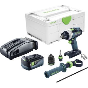 Festool TDC 18/4 I-Basic accuschroefboormachine 18 V 75 Nm borstelloos + 1x accu 5.0 Ah + snellader + systainer