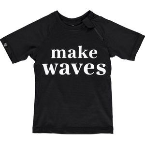 Beach & Bandits - UV Zwemshirt voor kinderen - Make Waves - Zwart - maat 80-86cm