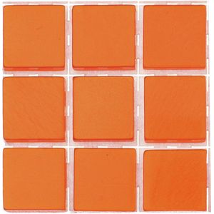 Glorex Hobby - mozaieken maken stenen/steentjes - oranje - 189x stuks - 10 x 10 x 2 mm - hobby en knutselen - tegeltjes