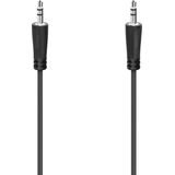 Hama 00205262 Jackplug Audio Aansluitkabel [1x Jackplug male 3,5 mm - 1x Jackplug male 3,5 mm] 1.5 m Zwart