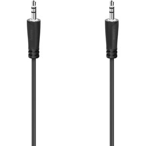 Hama 00205262 Jackplug Audio Aansluitkabel [1x Jackplug male 3,5 mm - 1x Jackplug male 3,5 mm] 1.5 m Zwart