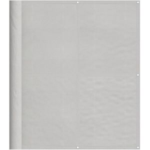 vidaXL Balkonscherm - 120x600 cm - Lichtgrijs - Waterbestendig Balkonscherm - Balkonprivacy - Zonnescherm - Windscherm - Buitenschilderij