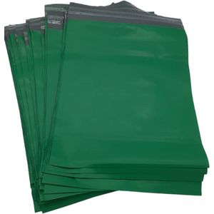 200 stuks webshop kleding verzendzakken groen - 35 x 25 cm poly mailers, verzendzakken enveloppen postzakken voor verpakking coax kledingzakken zelfklevend kleding gripzak post