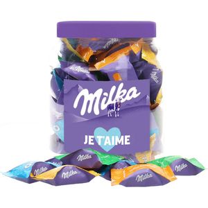 Milka Moments chocolade mix ""Je t'aime"" - Alpenmelkchocolade, toffee, hazelnoot en Oreo - 500g