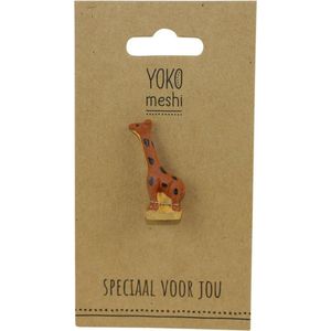 Polystone Amulet “Giraffe durf je Nek uit te steken” (4 cm)