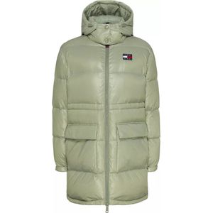 TOMMY JEANS Dames Winterjack TJW MIDI ALASKA PUFFER , Faded Willow - Maat XL