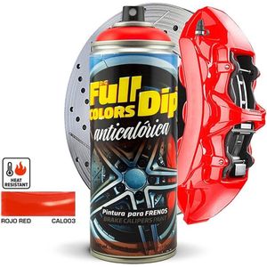 FullDip Spuitbus Remklauw Hittebestendige Spuitverf 400ml Spuitbus - Glans Rood [Vloeibare Coating]