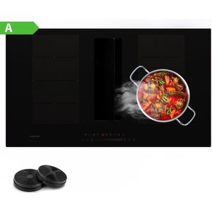 Klarstein Chef-Fusion Down Air System Inductiekookplaat + Downair Afzuigkap - Zwart