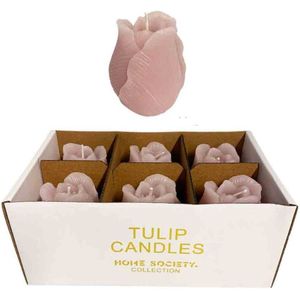 Home Society Tulp Kaars Doos 6 stuks Lila