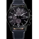 Citizen Hau Horloge - Citizen heren horloge - Zwart - diameter 43 mm - kleur gecoat roestvrij staal