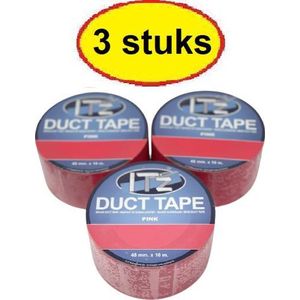 IT'z Duct Tape 31- Roze 3 stuks  48 mm x 10m |  tape - plakband - ducktape - ductape