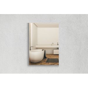 Rechthoekige Spiegel - Badkamerspiegel - Brons - 45 X 57 cm - Dikte: 4 mm - In Nederland Geproduceerd - Incl. Spiegelmontageset - Top Kwaliteit Wandspiegel Zonder Lijst
