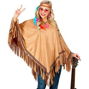 WIDMANN - Luxe indianenponcho voor volwassenen