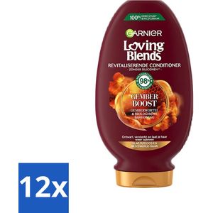 Garnier - Loving Blends - Conditioner - Gember Boost - Slap Futloos & Beschadigd Haar - 250 ml - Voordeelverpakking - 12 stuks