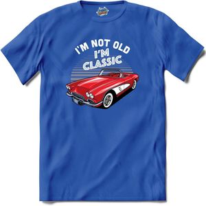I’m Not Old I’m Classic | Auto - Cars - Retro - T-Shirt - Unisex - Royal Blue - Maat M