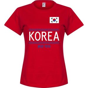 Zuid Korea Team Dames T-Shirt - Rood - XXL