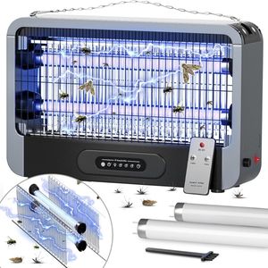 Insectenverdelger Dubbelgezichts Elektrische Insectenval Muggenlamp 20W 3500V met Timer en Afstandsbediening voor Binnen - Inclusief Reserve Lampen