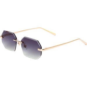 VIP DESIGNER Luxury Diamond Cut Elite Diamond Black | Gold 9K - Zonnebril Heren En Dames Sunglasses UV Protected - Bril - Lenzen