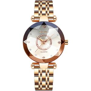 Dameshorloge - RVS - Royal Empire - Waterdicht - Rose Goud/Wit - Horloges voor Vrouwen - Dames Horloge - Dameshorloge - Meisjes Horloges - Goud