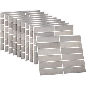 Dekorix plaktegels - Set van 10 zelfklevende tegels - Tegelstickers - Keuken - Badkamer - 29*22.9cm - Beige
