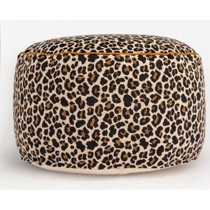 Sissy-Boy - Bruine poef met leopard patroon