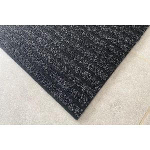 JYG Vloerkleed Stripe - Keukenloper - Keukenmat - Anti Slip - 50x900 cm - Antraciet