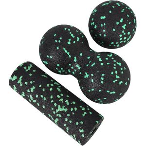 Massagebal - duobal fasciarollenset voor voeten rug nek wervelkolom handen - kleine massageballen fascia-set (3 stuks) massage bal voeten